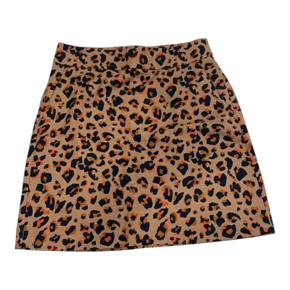 ANN TAYLOR LOFT LEOPARD PRINT PENCIL SKIRT SIZE 4 New - Picture 2 of 10
